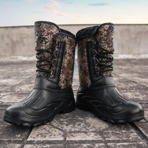 Men Winter Boots Warm Waterproof Sneakers 2021Outdoor Activities Fishing Snow Work Boots Male Footwear Men Shoes Fishing Boots