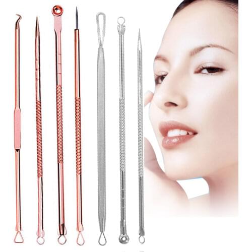 Blackhead Comedone Pimple Acne Extractor Remover Tool Set Blackheads Pimples Remover Tool Spoon for Face Cleaning