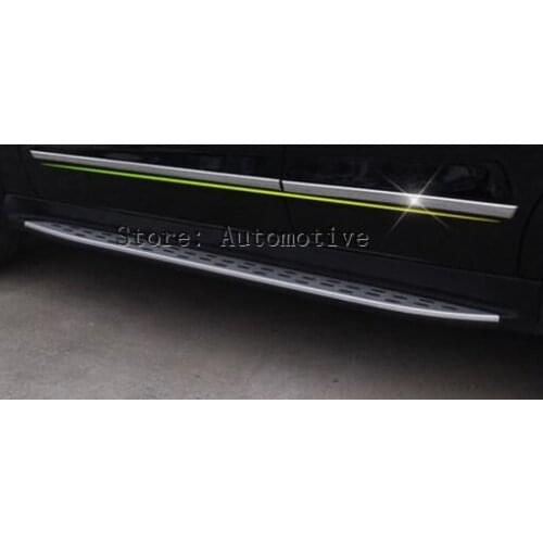 For Benz GL X166 Exterior Side Door Body Molding Cover Trim 2013-2015 4pcs