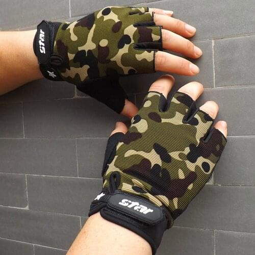 Half Finger Antiskid Sports Gloves Men Cycling Bike Military Gloves Fitness Motorcycle military Training Gloves guantes tacticos