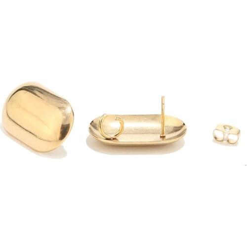 New Earring Posts Stainless Steel Blank Earring Post with Loop Stud Earring Findings for Earring Making