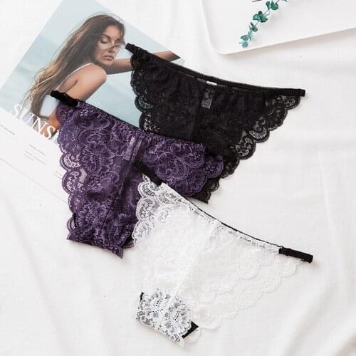 New Sexy Panties Womens Underwear Seamless Ladies Triangle Ladies Lace Low-rise Solid Briefs Women G String Thong