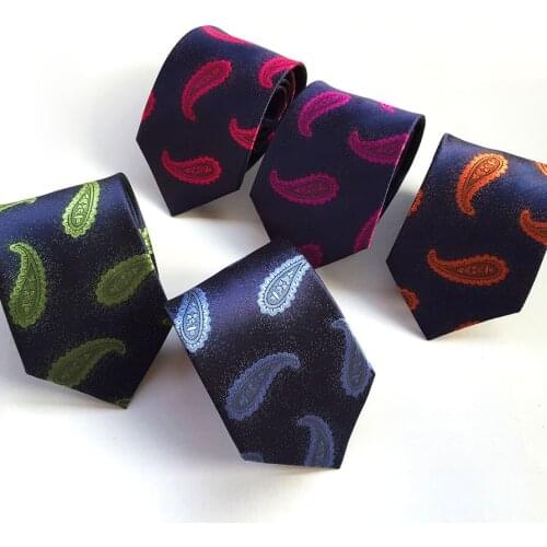 New Formal Stripe Business Tie Mens Business Tie Accessories 1200 Stitches 8cm Polyester Tie for Men Commuter OL Paisley Tie