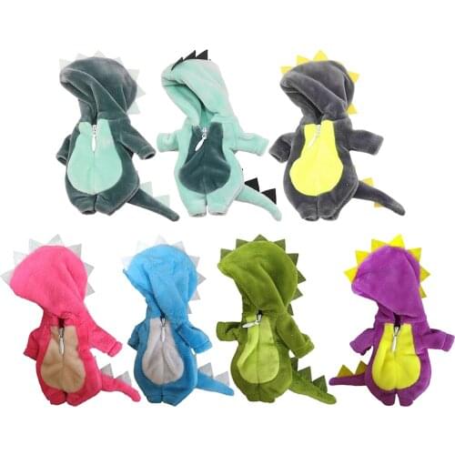 Doll Clothes Jumpsuits Doll Accessories 1/12 Clothing Dinosaur Clothing Zipper Convenient to Dress Up Take Off for 16CM Doll