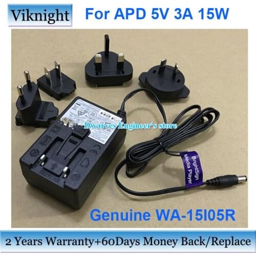 Genuine WA-15105R 5V 3A 15W AC Adapter Charger For APD WA15I05R Laptop Power Supply AU UK US EU Plug