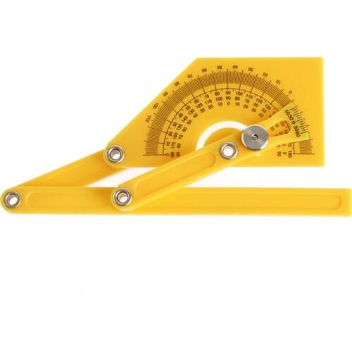 1PC New Useful Plastic Goniometer Angle Finder Miter Gauge Arm Woodworking Measuring Ruler Hand Tool
