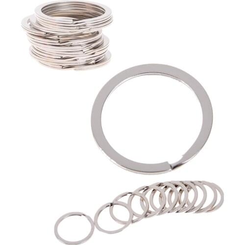 Lovely 10PCs 1.5x25mm Silver Tone Split Rings Key Rings Findings Wholesale