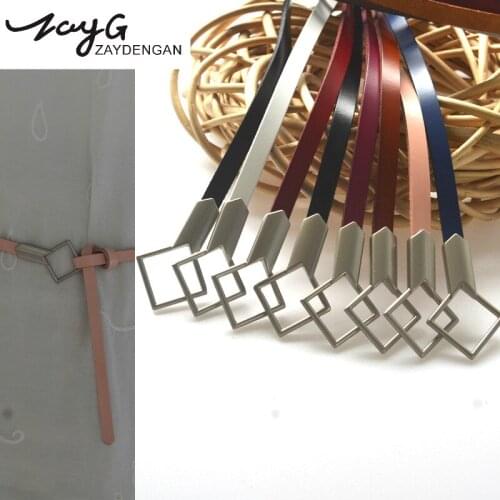 ZAYG Belt For women belts cow genuine leather belt women leather women belt women brand luxury black adjustable slim dress band