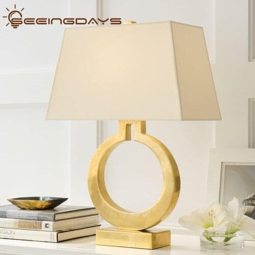 36x56cm Golden Light Luxury Table Lamp Creative Bedroom Bedside Lamp Modern Simple Personality American Country Vintage Ornament