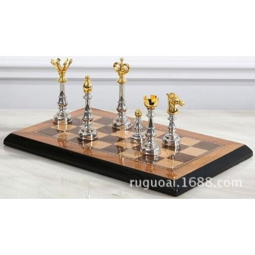 Chess wine rack living room study decoration decoration Chinese style European classical model room chess board wine rack