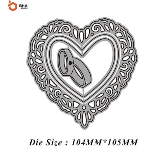 Carbon Steel Metal Cutting Die DIY Creative Heart Shaped Frame Suitable for decorative Scrapbook Album Festival Card Making 202