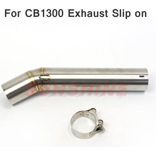 For Honda CB1300 Motorcycle Exhaust Mid Pipe Modified Slip on Motorcross Escape Moto Connect Tube Stainless Steel Motorbike Link