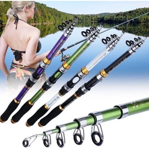 Sougayilang Fishing Rod 1.8m - 3.6m Telescopic Sea Boat Fishing Rod Ultra Light Spinning Rod Fishing Tackle Pesca