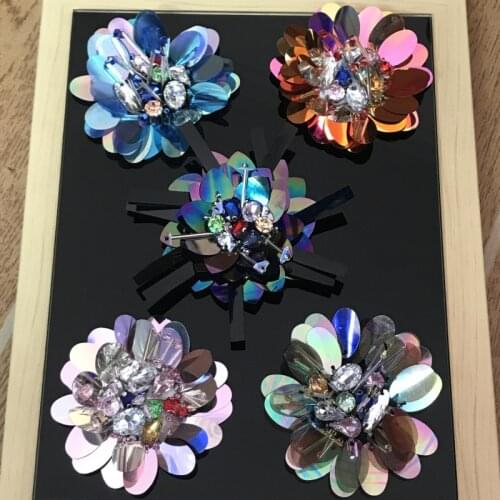 Bead heavy Patch clothing textiles decoration diy flower bead sequence applique clothing jewelry patch