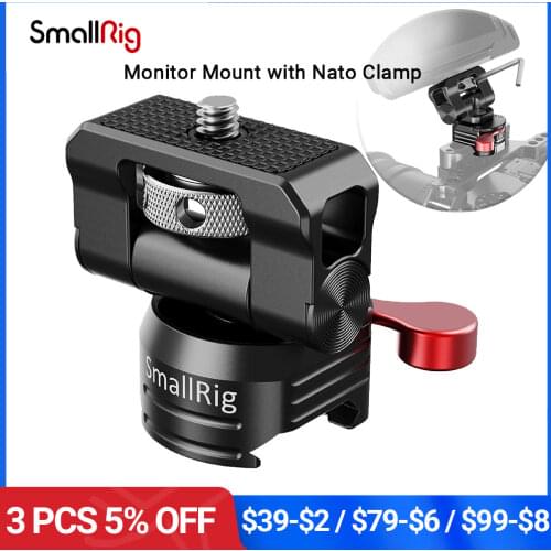 SmallRig Universal Swivel and Tilt Monitor Mount with Nato Clamp For SmallHD/Atomos/Blackmagic Monitor/Screen/EVF Mount -2347