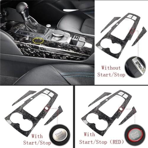 Carbon Fiber Interior Trims 3 Pcs Center Console Trims for Audi A3 8V RS3 2013-2019 Forged Carbon