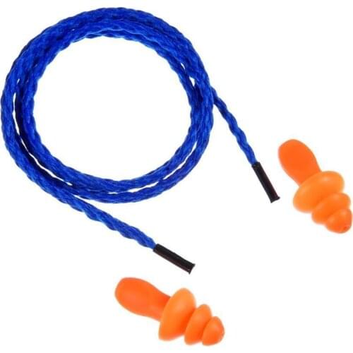 1pcs/10pcs Earplugs Reusable Hearing Noise Protection Ear For Swimming Plugs Corded Soft Earplugs Silicone Water Sports K2N1