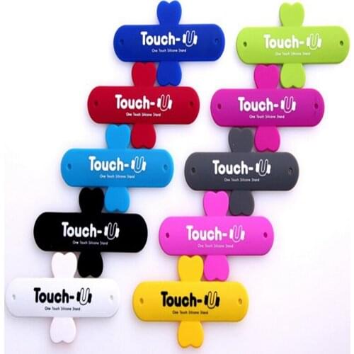 500pcs/lot Universal Mini Mobile Phone Sticker Silicone Stand Holder For iphone Samsung HTC Cellphone