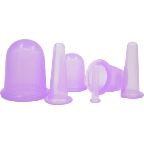 6pcs/Set Silicone Vacuum Cup Massage Cupping Set Kits Massage Cups for Face Anti wrinkle Regenerate Collagen Massage Suction Cup