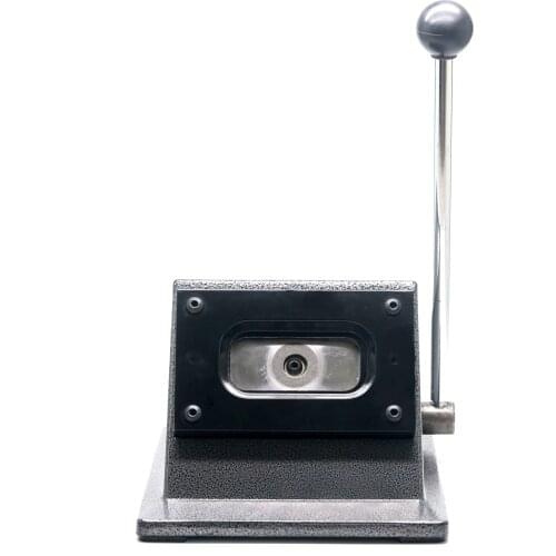 68*24mm Paper Cutter Cutting Machine Art Metal Customized Logo Item Pin Button cutting size 78*34mm