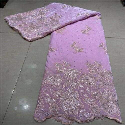 2020 African velvet lace fabric with sequins african french lace net lace with sequine african tulle lace for sewging