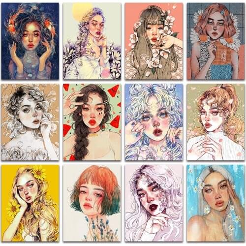 Diamond mosaic Colorful sexy beauty girl Full Square Diamond embroidery cat queen DIY 3D Diamond painting Cross stitch lady bear