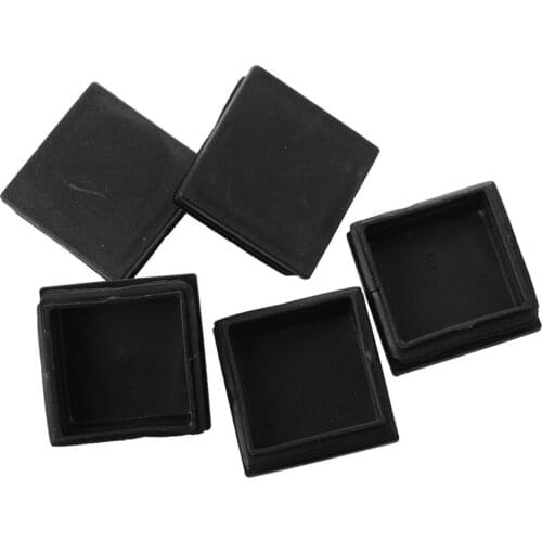 AU04 -5 Pcs Plastic Square Blanking End Caps Tubing Tube Inserts 50mm x 50mm