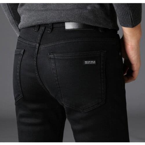 Brands Jeans Trousers Men Clothes Black Elasticity Skinny Jeans Business Casual Male Denim Slim Pants Classic Style 2018 New