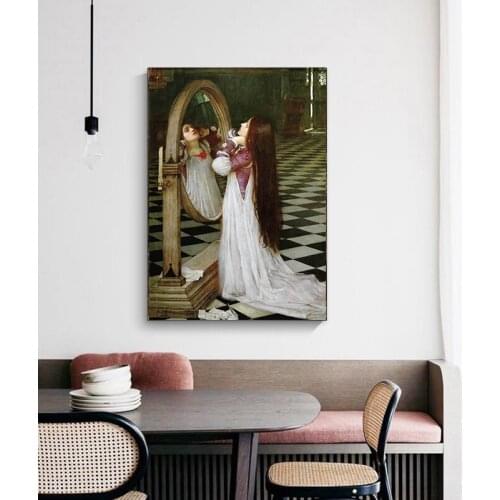 Citon William Waterhouse《Mariana in the South》Canvas Oil Painting World Famous Artwork Poster Picture Wall Decor Home Decoration