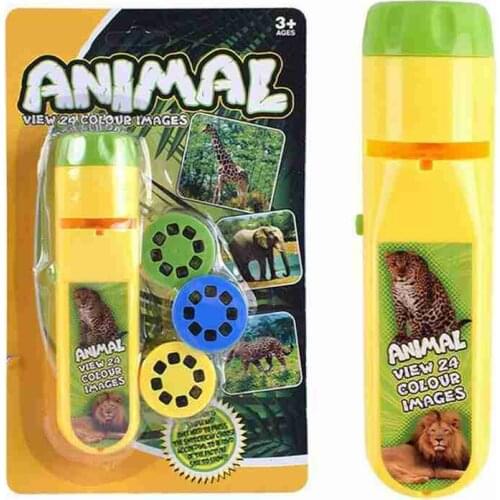 Children Projection Flashlight Without Battery Animal Ocean Space ABS Plastic Early Education Toy