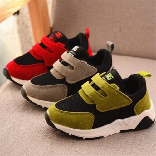 Children Shoes New Spring Boys Sneakers Mesh Breathable Girls Sport Shoes Patchwork Tennis Outdoor Shoes Fashion Kids Sneaker