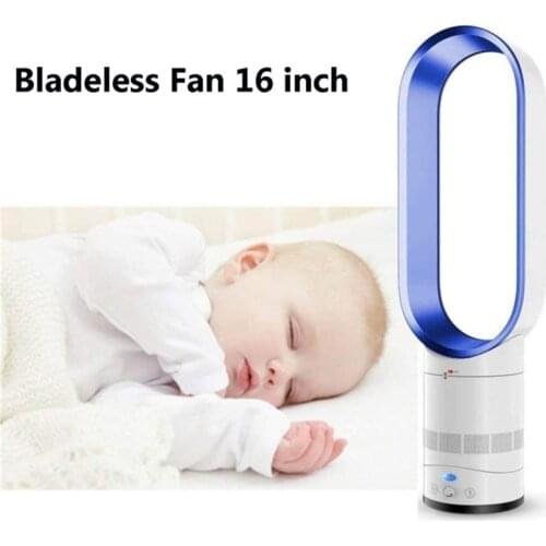 Electric Bladeless Fan Tower Fan With Remote Control 2 Hours Timing 16 Inch Floor Standing Air Circulation Purification FS18