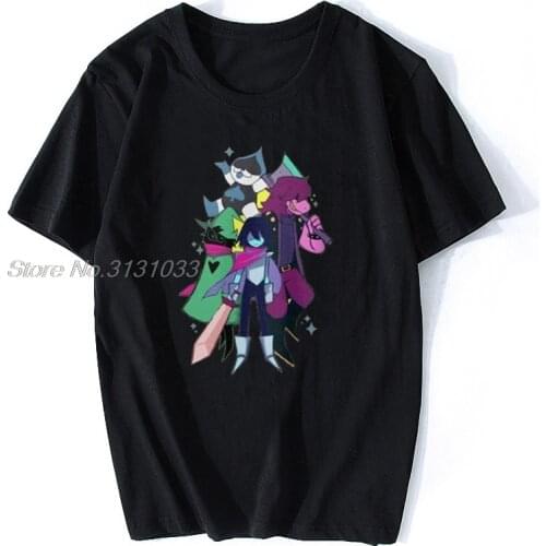 T-shirt Clothing Deltarune Black Men Fashion Cotton Tshirt Anime Tees Harajuku Streetwear