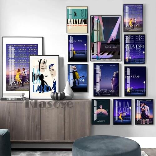 La La Land Musical Romance Movie Artistic Poster Design Modern Art Prints Wall Hanging Stickers Video Room Cinema Home Decor