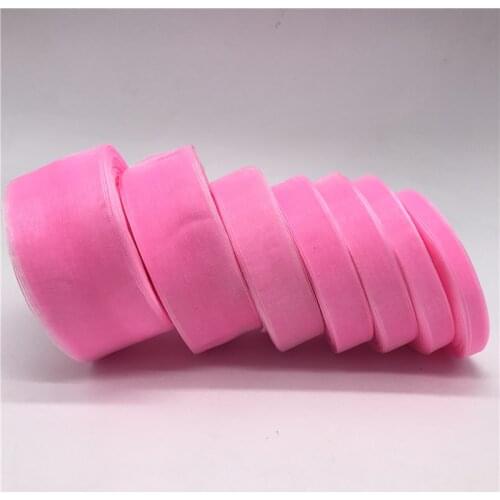 50yards 10mm-50mm Pink Organza Ribbon Gift Wrapping Bow Wedding Decoration DIY Christmas Ribbons