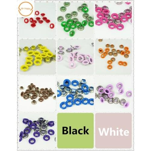 100pcs 10 colors selected Scrapbook Eyelets Inner Hole 5mm Metal eyelets For Scrapbooking garment clothes eyelets,Apparel Sewing