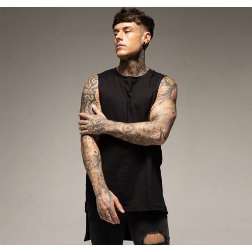 Mens Workout Tank Top Gym Fashion Clothing Bodybuilding Cotton Musculation Fitness Singlets Sleeveless Shirts Casual Sports Vest