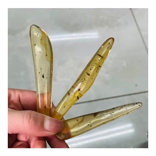 Natural Amber Beeswax Raw Stone Insect Specimens Teaching Material Collection Gift