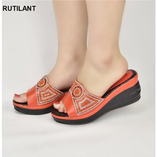 New Italian womens shoes African womens shoes rhinestone decoration low-heel party high-heeled shoes with rhinestones