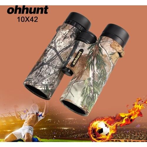 Ohhunt Military 10X42 Hunting Scope Telescope Camouflage Binoculars High Power Army HD Wide Angle Binocular for Football