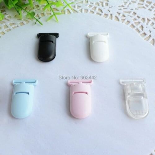 Wholesale 10000 PCS/Lot 20MM Flat Back KAM Plastic Bib Clips Eco-Friendly D-Shape Plastic Clips For Baby Pacifier Free Shipping