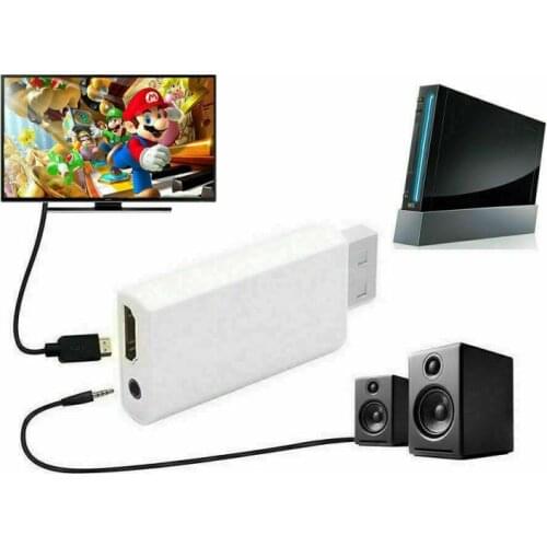 Portable Wii 2 Converter 3.5mm Audio WII To HDMI-compatible Converter Full HD 1080P WII To HDMI For PC TV HDTV Monitor