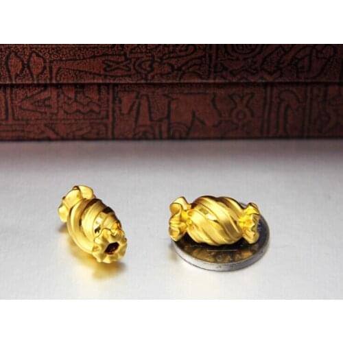 Authentic 24k Yellow Gold Pendant/ 3D Lucky Cute Candy Pendant/ 1.6g