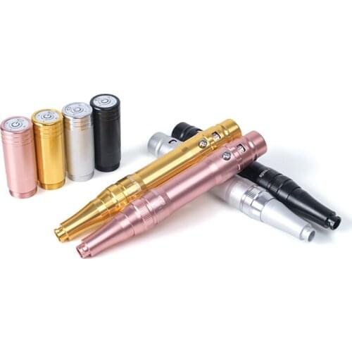 1pcs Semi Wireless Tattoo Pen Microblading Pigment Permanent Makeup Lip & Eyebrows Tattoo Machine Golden Black Pink Silver