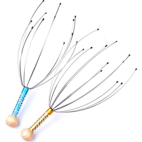 Head Relax Massager Healing Neck Claw Massage Anti-stress Pain Relief Octopus Scalp Relax Spa Headache Stimulate Blood Circulate