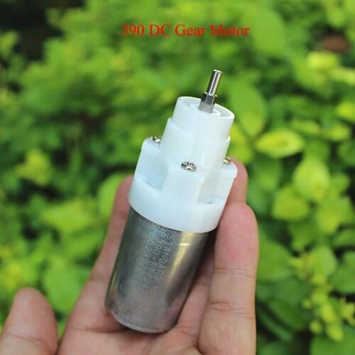 390 DC Geared Motor DC 12V 2700RPM Copper Carbon Brush Reduction Motor, Low Reduction Ratio 1:3.4 DIY DC Motor Accessories