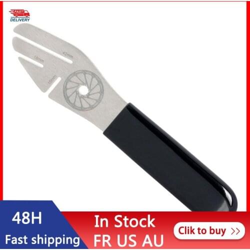 Bike Wrench Bicycle Disc Brake Rotor Alignment Truing Tool Adjustment Durable Stainless Steel Wrench Bike Repair Parts
