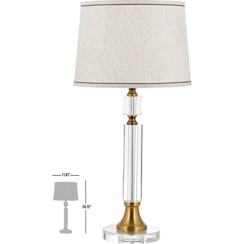Riga Bronze Crystal Luxury Table Lamp