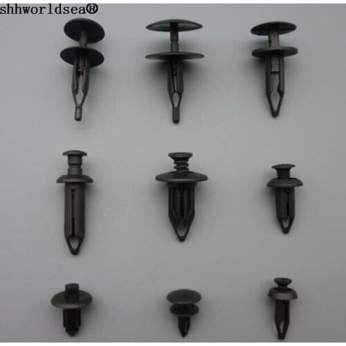 Shhworldsea 100pcs Auto Interior Trim Fastener Clip Car Push Type Rivet Retainer Bumper For GM For Chrysler