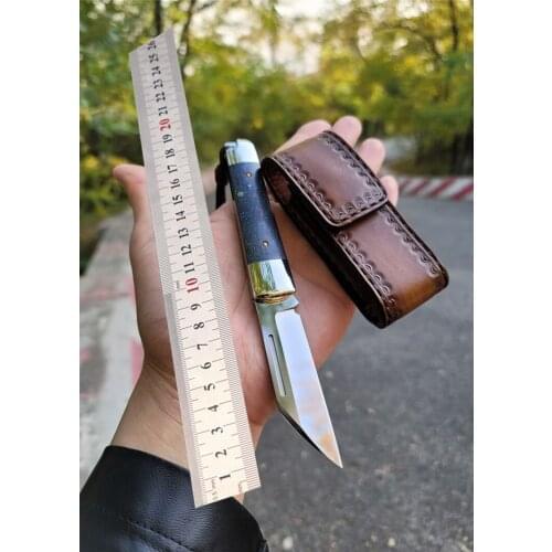 Folding knife lockless camping pocket hunting knife 14c28n steel sharp and high hardness fruit knife tactical EDC survival tool